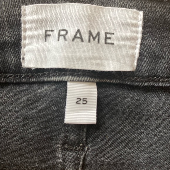 NWOT Frame Ali High Rise Cigarette black acid washed - Picture 2 of 15